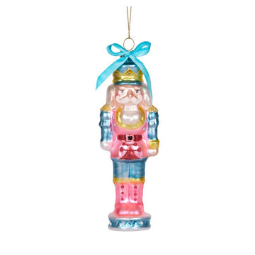 Blue Retro Joy Nutcracker Ornament - My Christmas