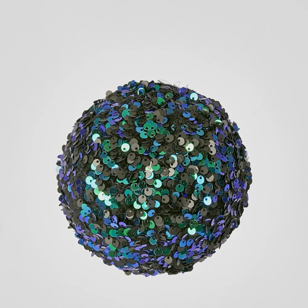 Blue Sequin Bauble - My Christmas