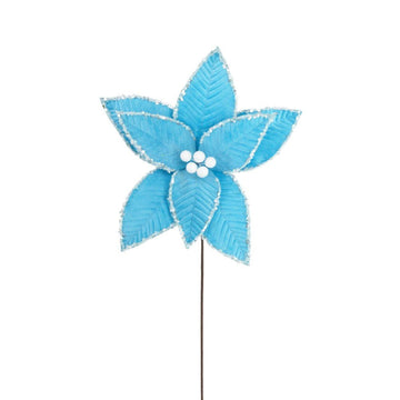 Blue Sherbert Poinsettia - My Christmas