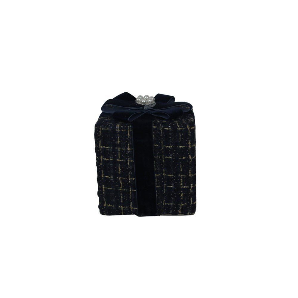 Blue Tweed Gift Box - 15cm - My Christmas