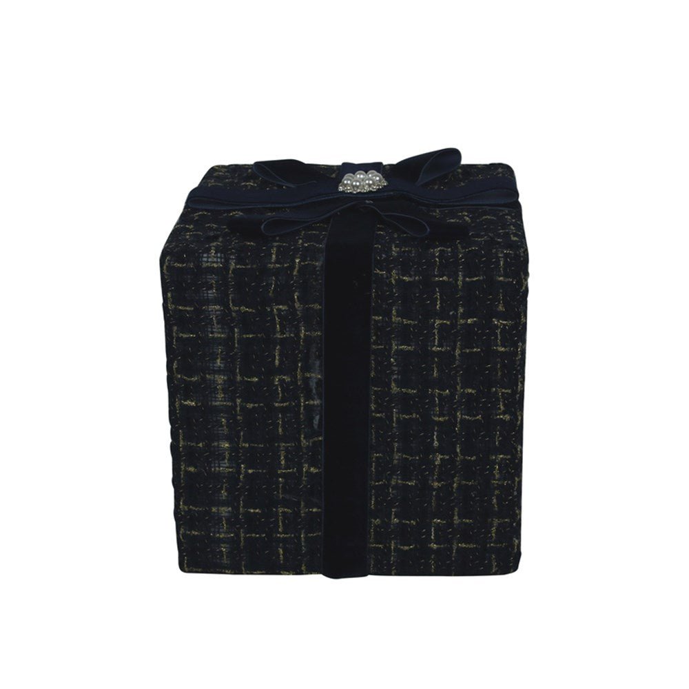 Blue Tweed Gift Box - 22cm - My Christmas