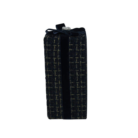 Blue Tweed Gift Box - 28cm - My Christmas