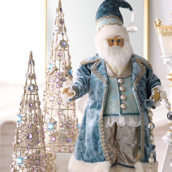 Blue Victorian Santa - My Christmas