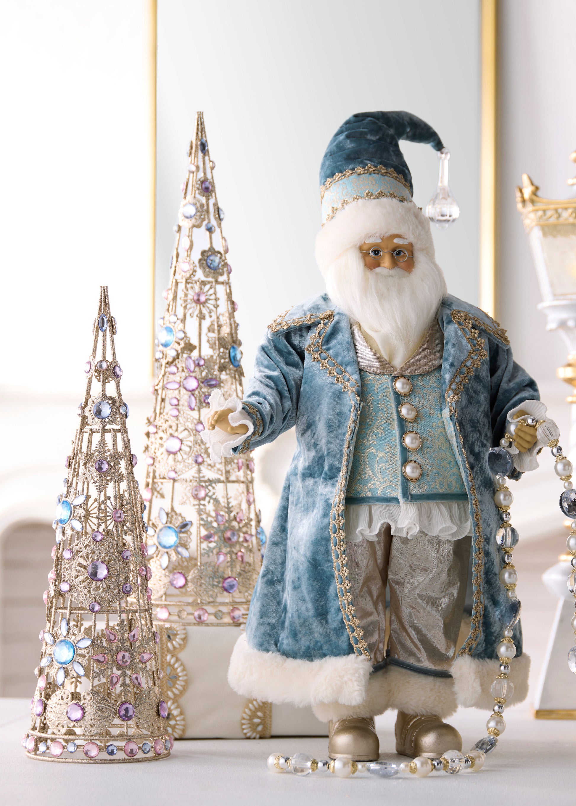 Blue Victorian Santa - My Christmas