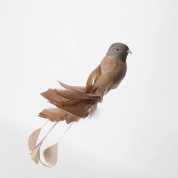 Brown and Blush Melvin Clip - on Bird - Set of 3 - My Christmas