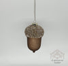 Brown Beaded Top Acorn Ornament - My Christmas