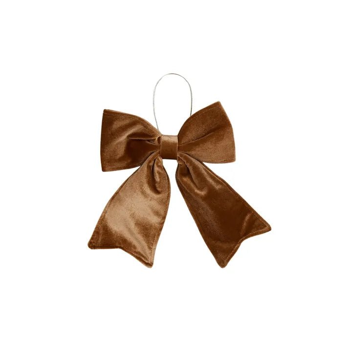 Brown Velvet Bow - My Christmas