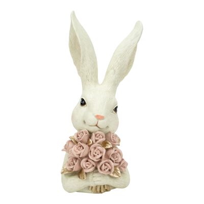 Bunny Bust Holding Flowers - My Christmas