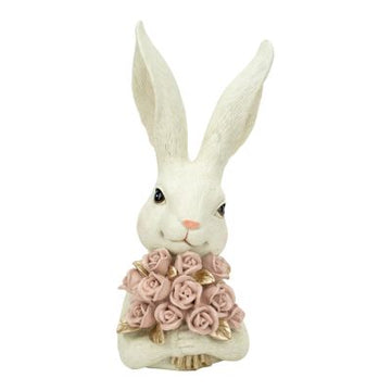 Bunny Bust Holding Flowers - My Christmas