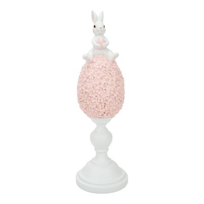 Bunny on Pink Floral Eggs - 30cm - My Christmas