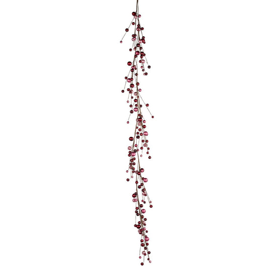 Burgundy and Pink Ball Garland - My Christmas