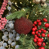 Burgundy Beaded Fruit Ornaments - Set of 3 - My Christmas
