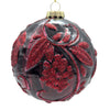 Burgundy Berry Glass Bauble - My Christmas
