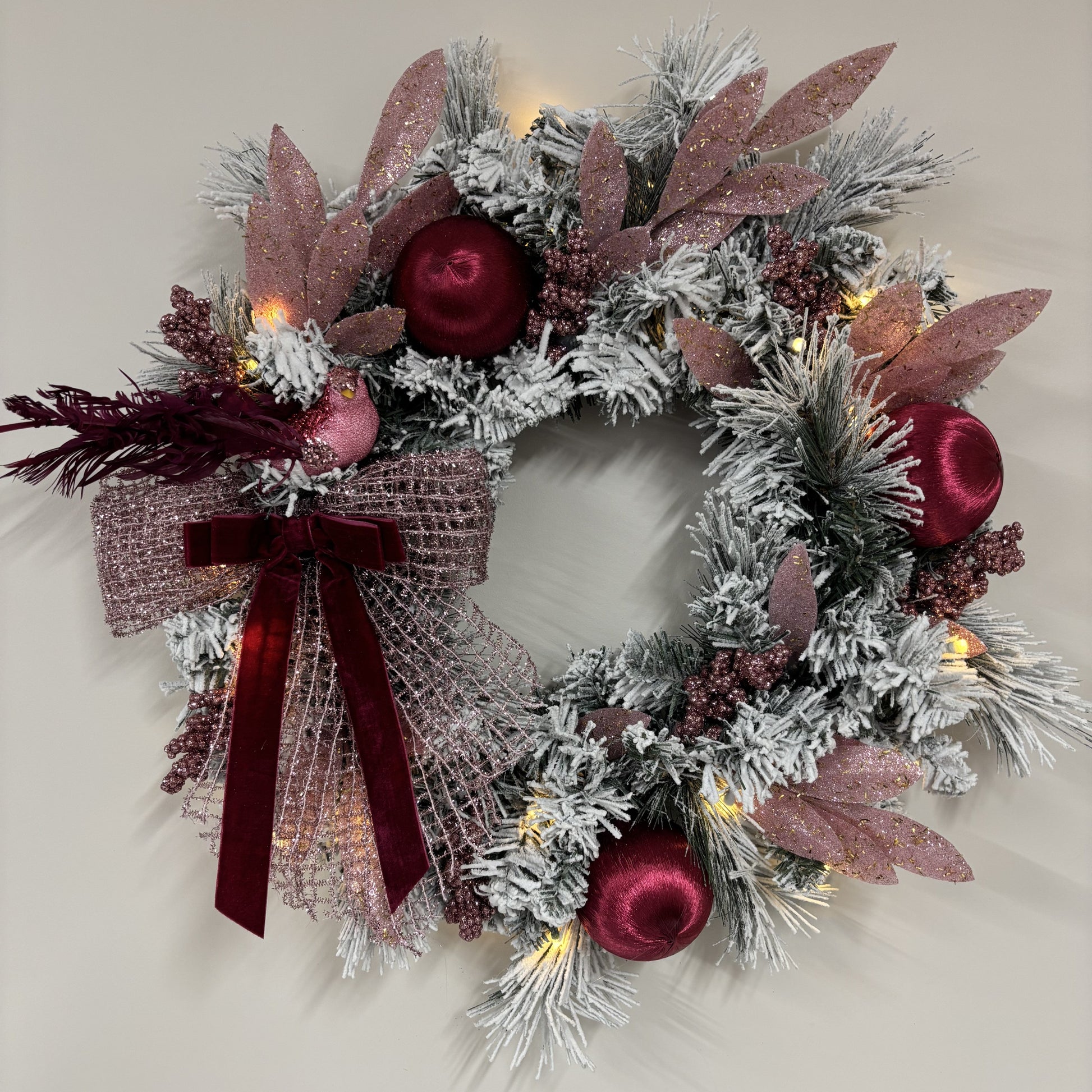 Burgundy Bow - Set of 3 - My Christmas