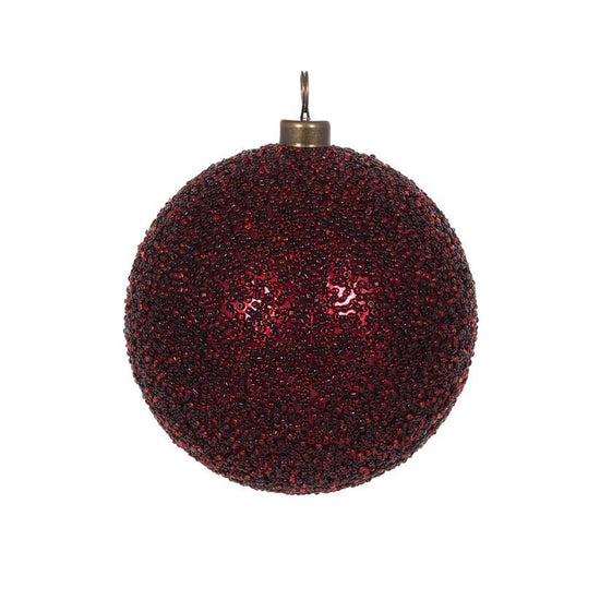 Burgundy Caviar Bauble - My Christmas