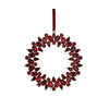 Burgundy Crystal Wreath Ornament - My Christmas