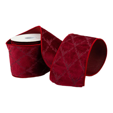 Burgundy Deer Ribbon - My Christmas