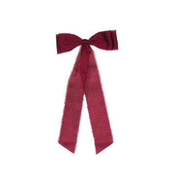 Burgundy Raw Satin Bows - Pack of 6 - My Christmas