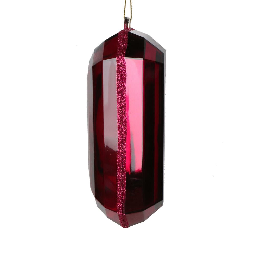 Burgundy Rectangle Jewel - My Christmas