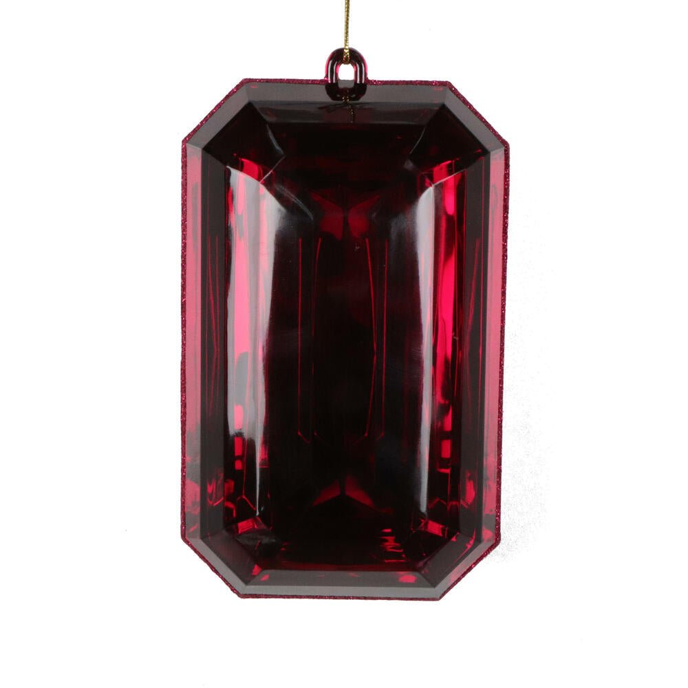 Burgundy Rectangle Jewel - My Christmas