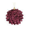 Burgundy Ruffles Bauble - My Christmas