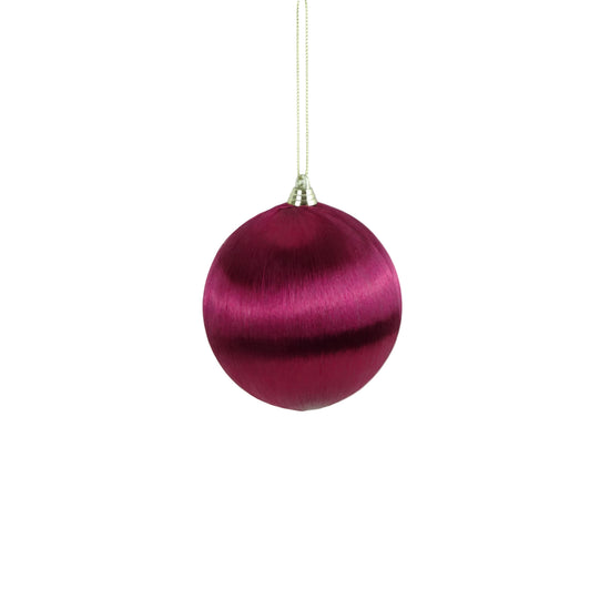 Burgundy Satin Wrap Bauble - My Christmas