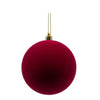 Burgundy Velvet Bauble - 10cm - My Christmas