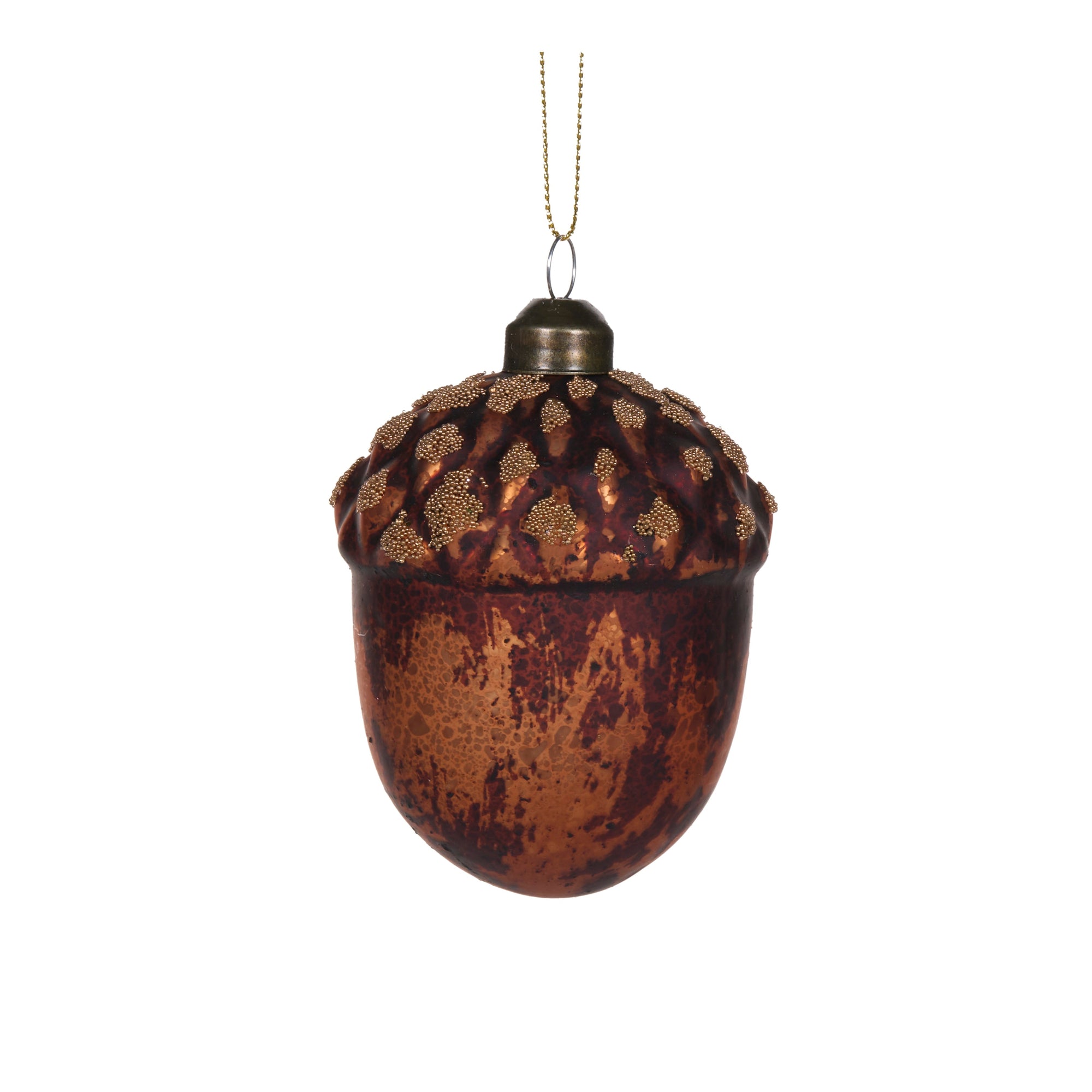 Burnt Copper Acorn Bauble - My Christmas