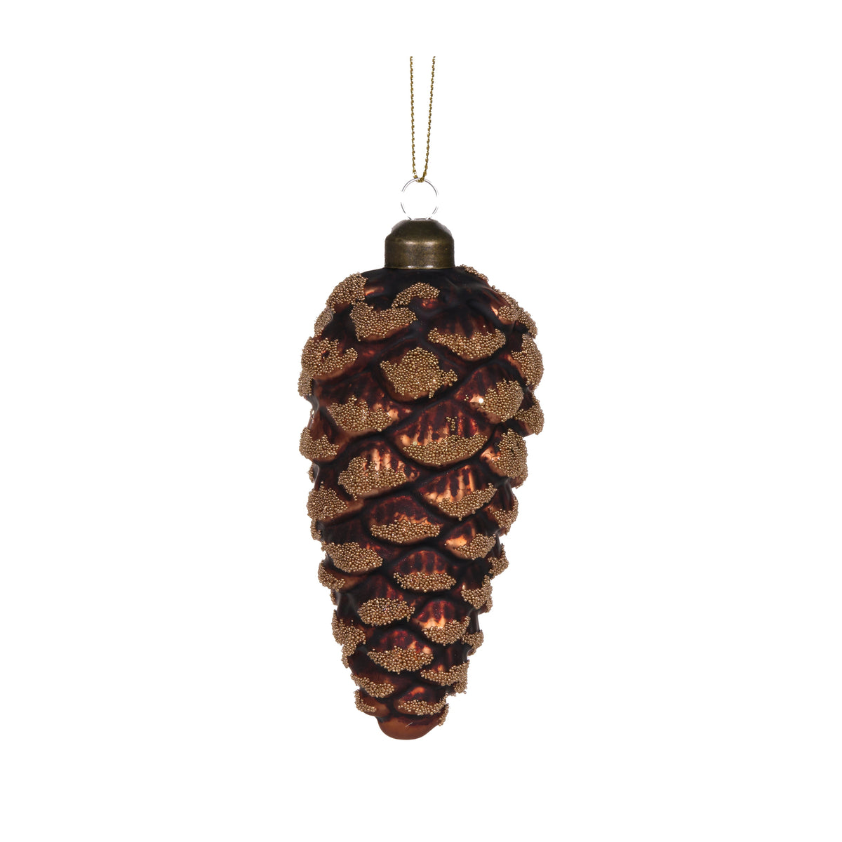 Burnt Copper Pinecone Bauble - My Christmas