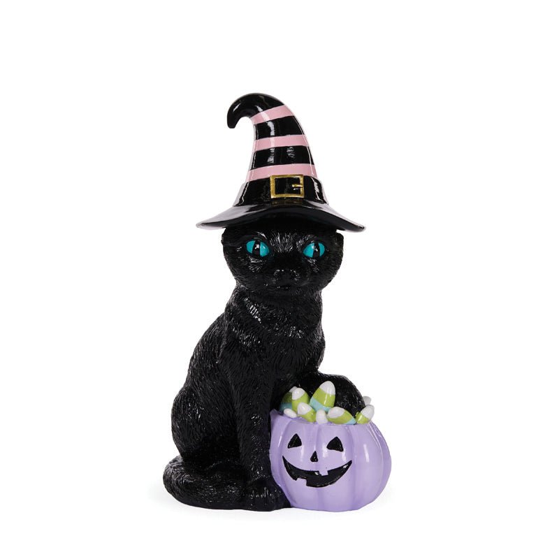Cat with Candy Jack-O-Lantern - My Christmas