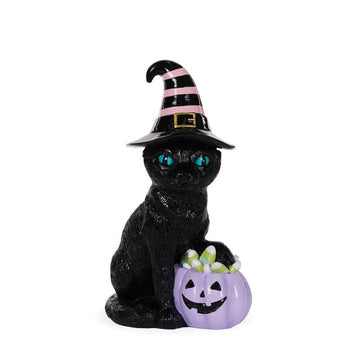 Cat with Candy Jack-O-Lantern - My Christmas