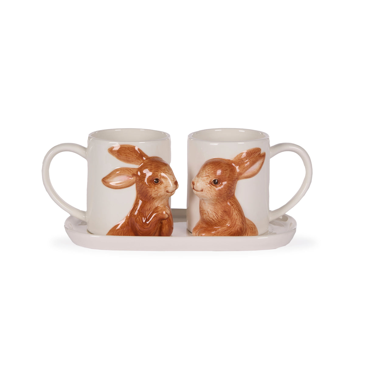 Ceramic Bunnies Mug Set - My Christmas