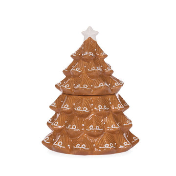 Ceramic Gingerbread Tree Cookie Jar - My Christmas