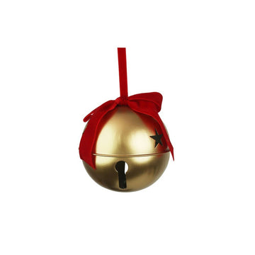 Champagne Bell with Red Velvet Bow - My Christmas