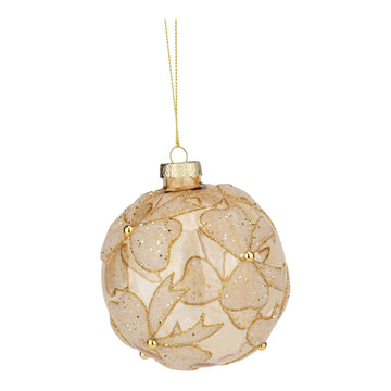 Champagne Bow Ball Ornament - My Christmas