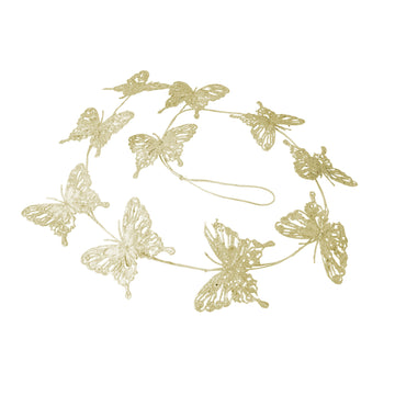 Champagne Butterfly Garland - My Christmas