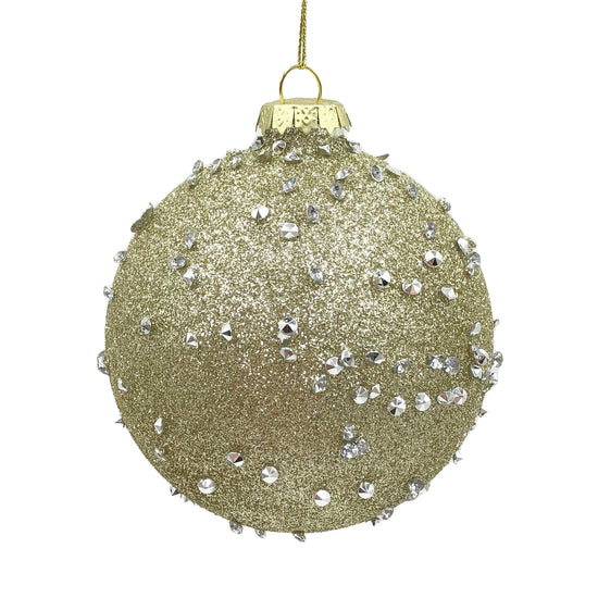 Champagne Dot Bauble - My Christmas