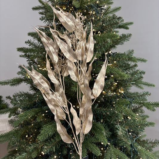 Champagne Eucalyptus Seed Metallic Spray - My Christmas