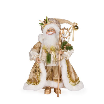 Champagne Fabric Santa - 50cm - My Christmas