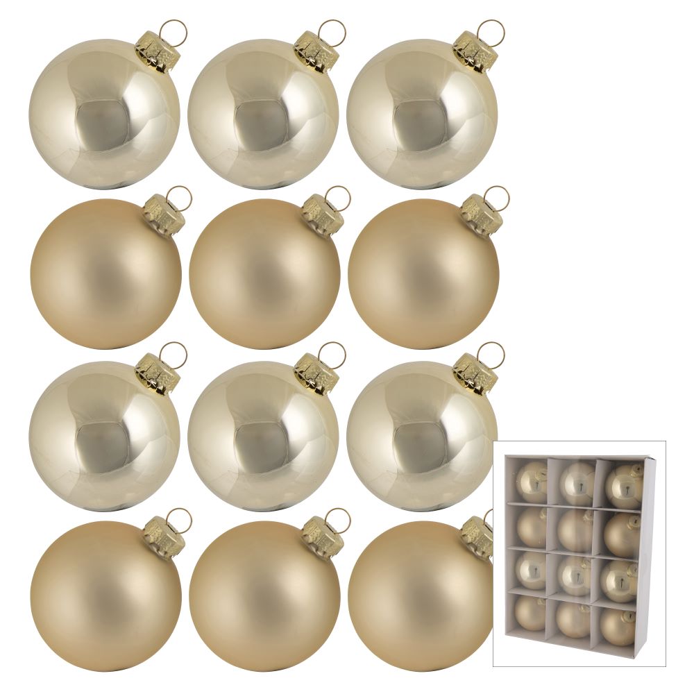 Champagne Glass Baubles - 6cm - Box of 14 - My Christmas