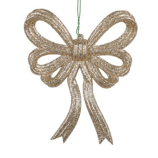 Champagne Glitter Bow - My Christmas