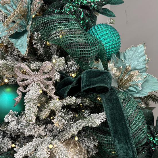 Champagne Glitter Bow Ornament - My Christmas