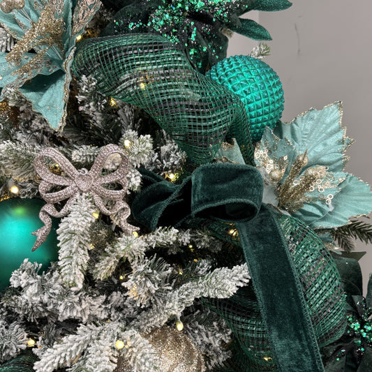Champagne Glitter Bow Ornament - My Christmas