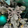 Champagne Glitter Bow Ornament - My Christmas