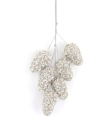 Champagne Glitter Cone Hanging Cluster - My Christmas
