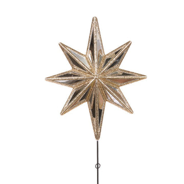 Champagne Glittered Star Tree Topper - My Christmas