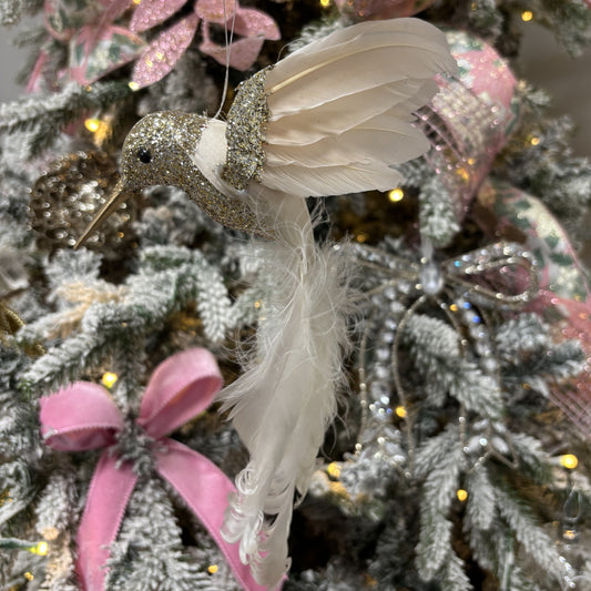 Champagne Hummingbird Ornament - My Christmas