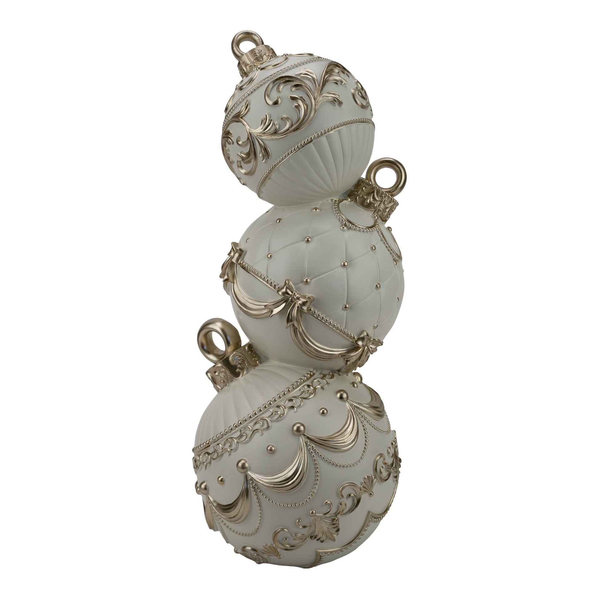 Champagne Ivory Ball Stack - 61cm - My Christmas