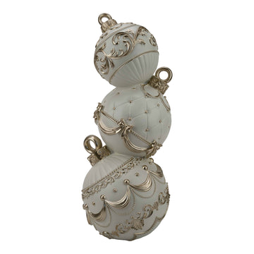 Champagne Ivory Ball Stack - 61cm - My Christmas
