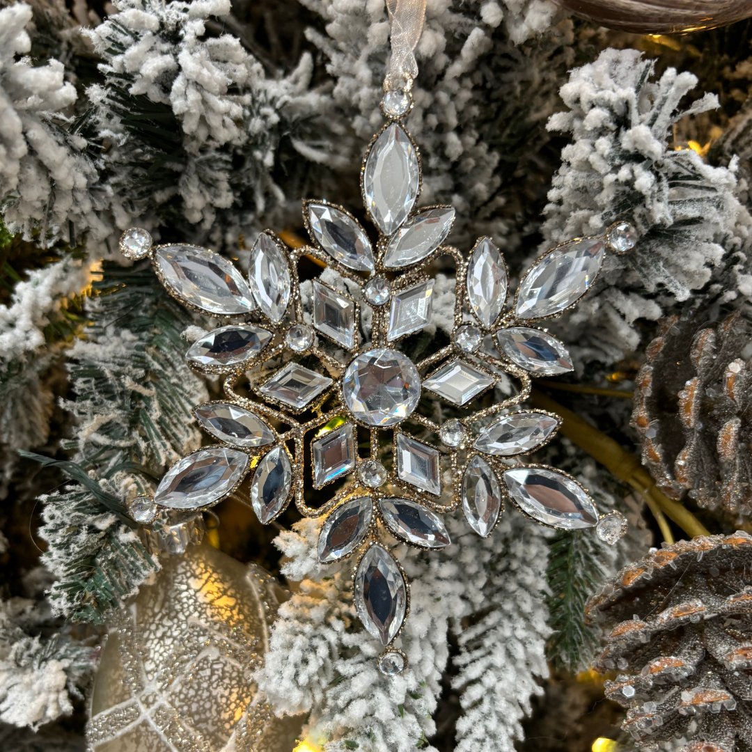 Champagne Jewel Snowflake Ornament - My Christmas